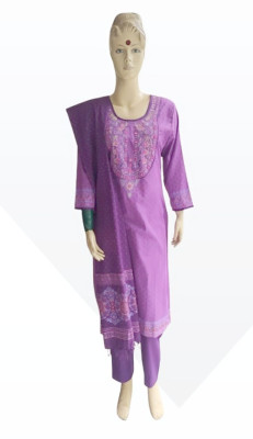 স্ক্রিন প্রিন্ট এবং হাতের কাজের থ্রি পিছ