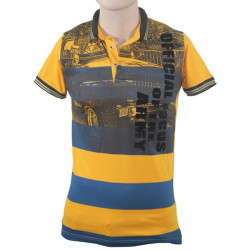 Mens Polo-Shirt Yellow mixed
